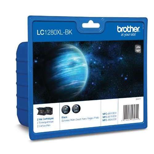 Brother LC1280XLBKBP2 Noir cartouche d'encre originale au meilleur au prix sur promos-boutique.com