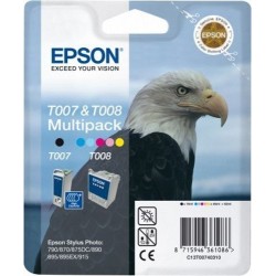 Epson T007/T008 Aigle Multipack Noir couleur d'origine